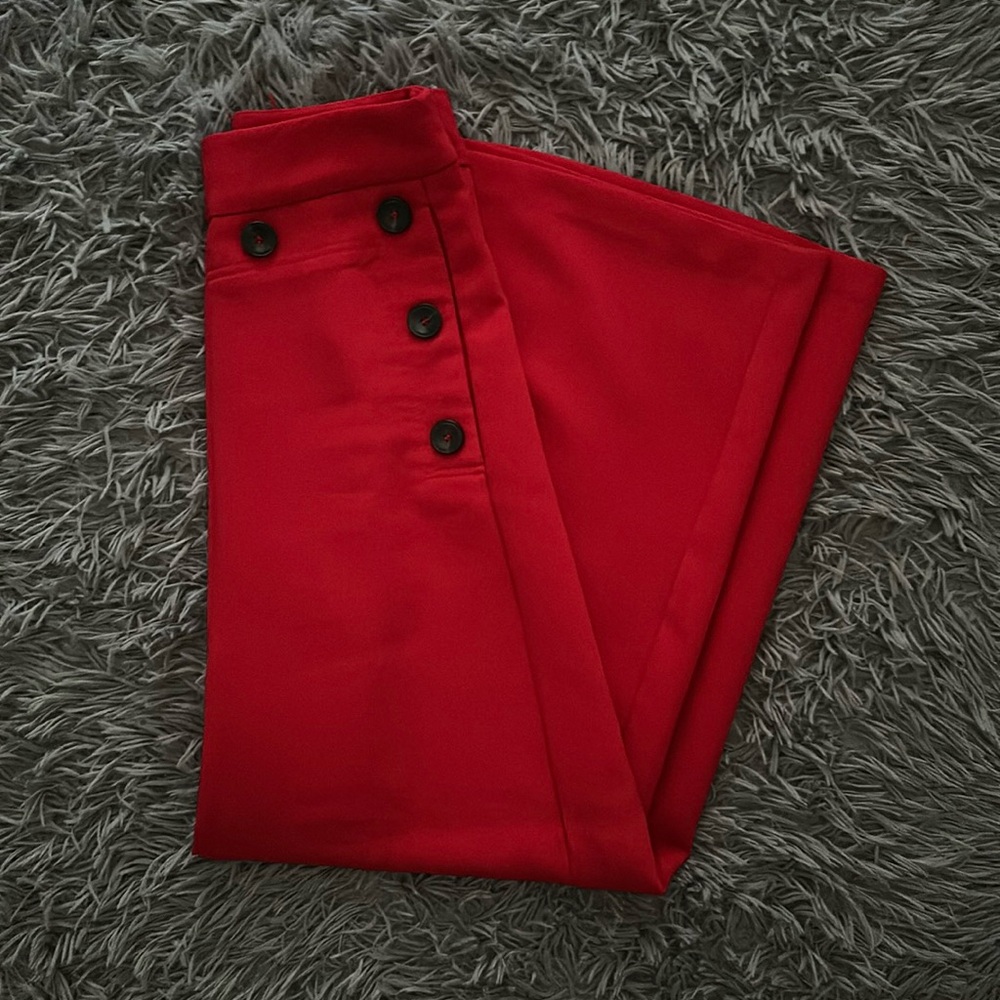 Red dress pants